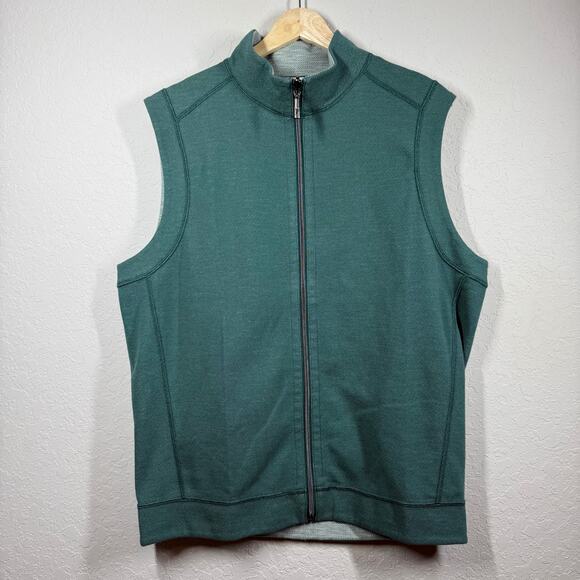 Tommy Bahama Other - Men's Tommy Bahama Lightweight Full Zip Teal Green Vest Size M NEW